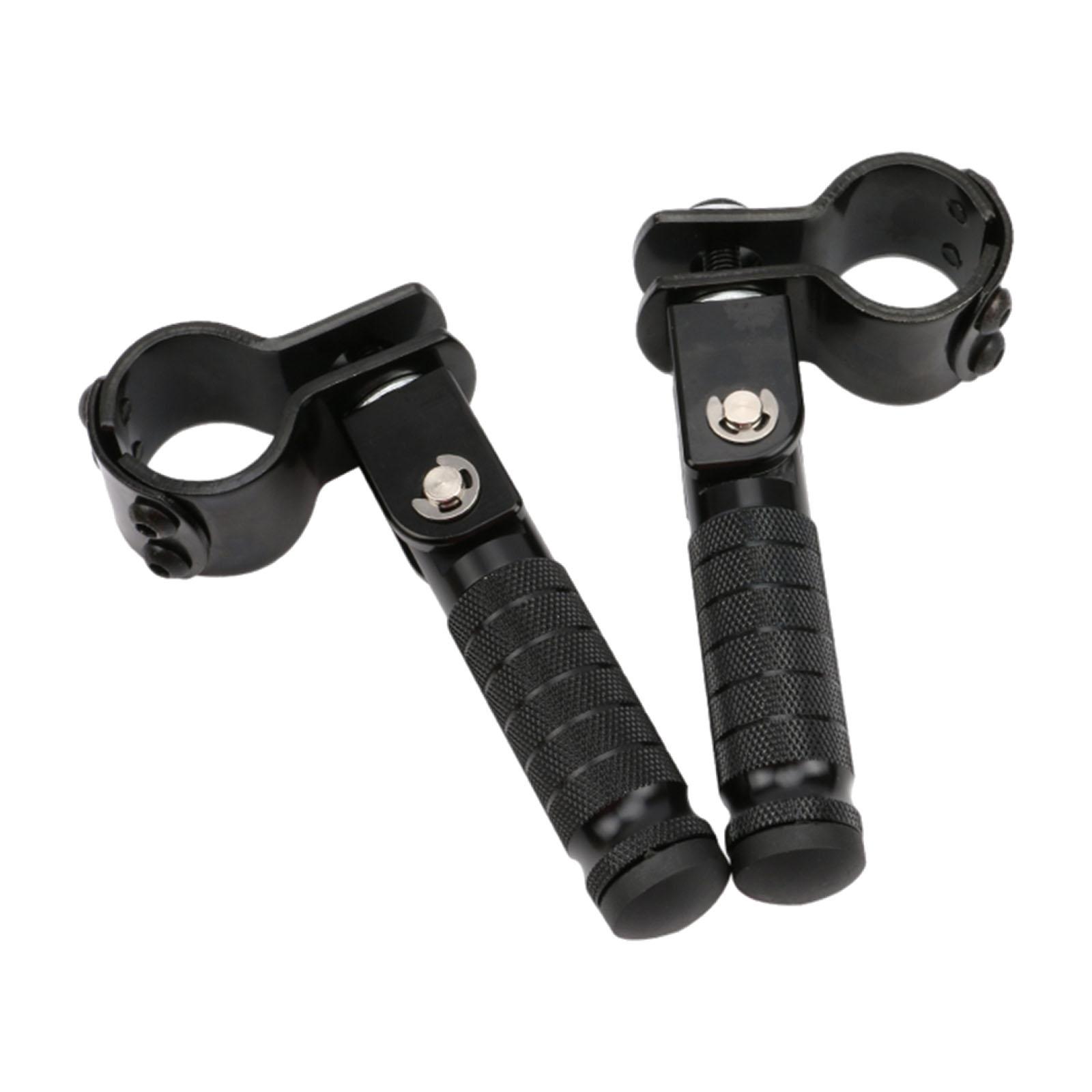 Magideal - Accesorios Para Reposapiés De Motocicleta, Plegables, Pedales De Aleación De Aluminio Compatibles, Piezas De Reparación, Fácil Instalación, Suministro Negro