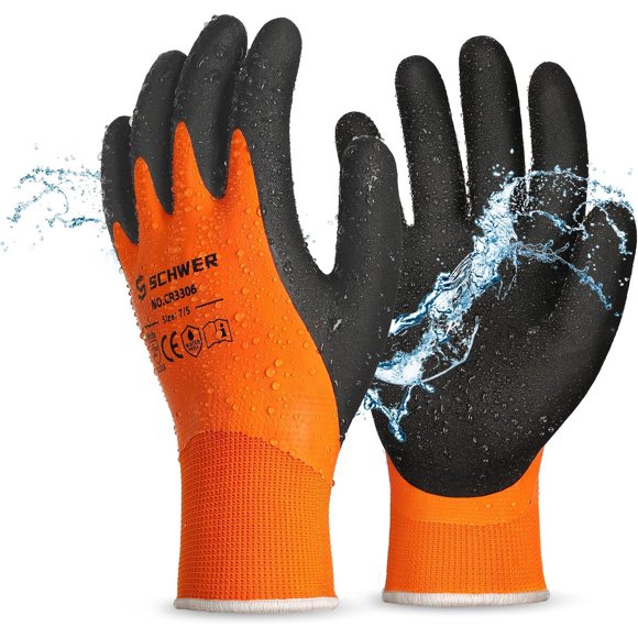 Guantes impermeables Schwer CR3306 con doble recubrimiento de látex