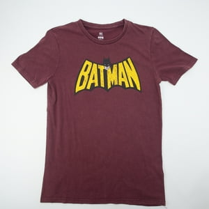 Polera Mujer Batman Face On Logo Burdeo Dc Comics