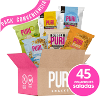 Puri Snacks - Pack Colaciones Mensuales Puri - 45 Mix Salado