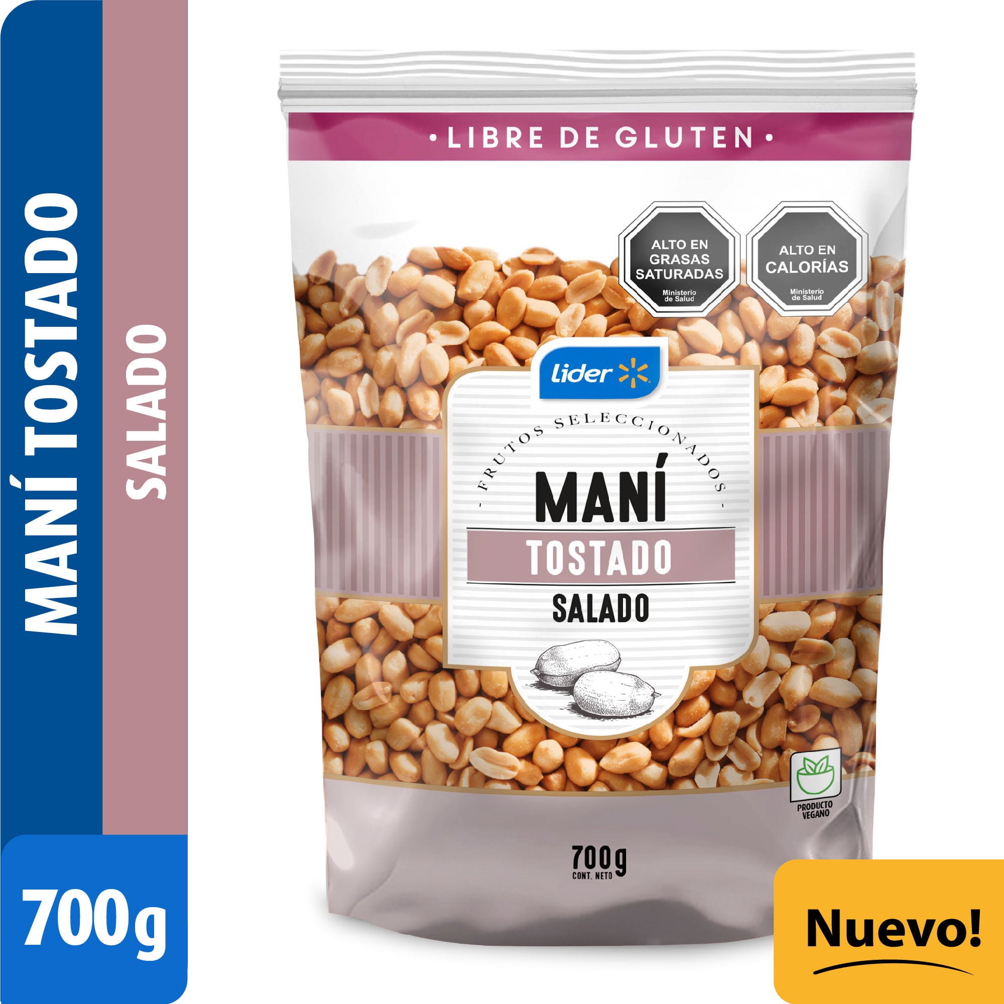 Maní Tostado Salado 700 g Lider