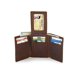 thumbnail image 3 of Billetera de piel triple en modo sigiloso para hombre con bloqueo RFID, 3 of 9