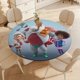 thumbnail image 4 of SuperKlaus-theme Fitted Round Tablecloths Elastic Edged Table Covers Waterproof Table Cloth for Kitchen Holiday Party Tables Decor 120cm, 4 of 6