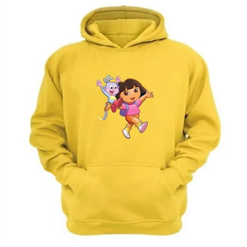Genérico - Polerón Canguro Dora Dibujos Animados Amarillo Talla M Unisex
