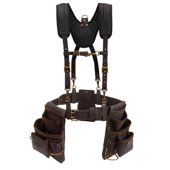 Tool Rig OX Tools de piel curtida con tirantes acolchados