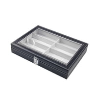 Magideal - Caja Expositora De Gafas, Organizador De Gafas De Sol, Bandeja Apilable Para Joyería, Estuche De Exposición, Almacenamiento Para Escritorio, Armario Y