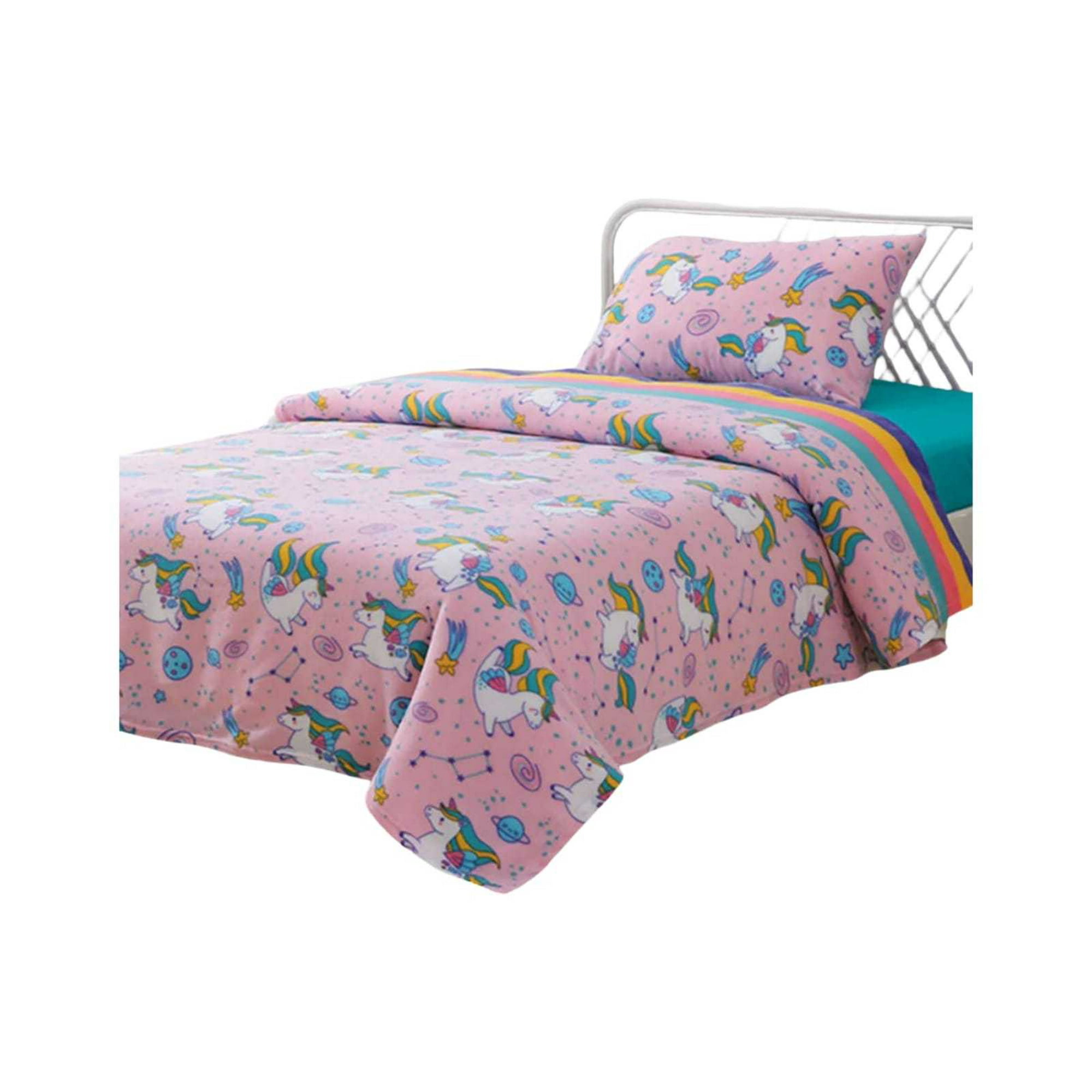 Genérico - Sabana Polar Infantil Plaza Y Media Unicornio