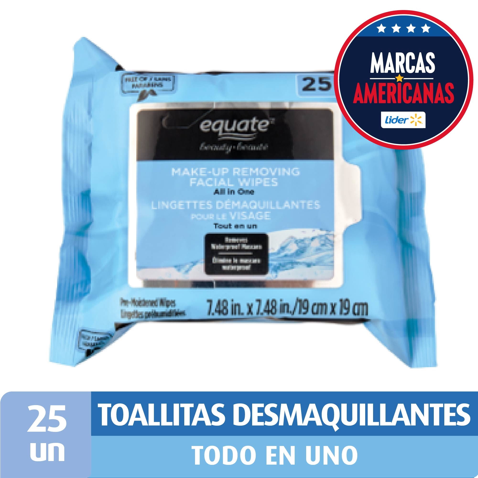 Toallas Desmaquillantes Equate Todo En Uno