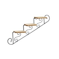 Magideal - Estante Decorativo Para Escalera, Soporte Para Plantas, Montaje En Pared Retro, Decoración De Pared, Estante De Almacenamiento, Decoración Colgante De Hacia Abajo
