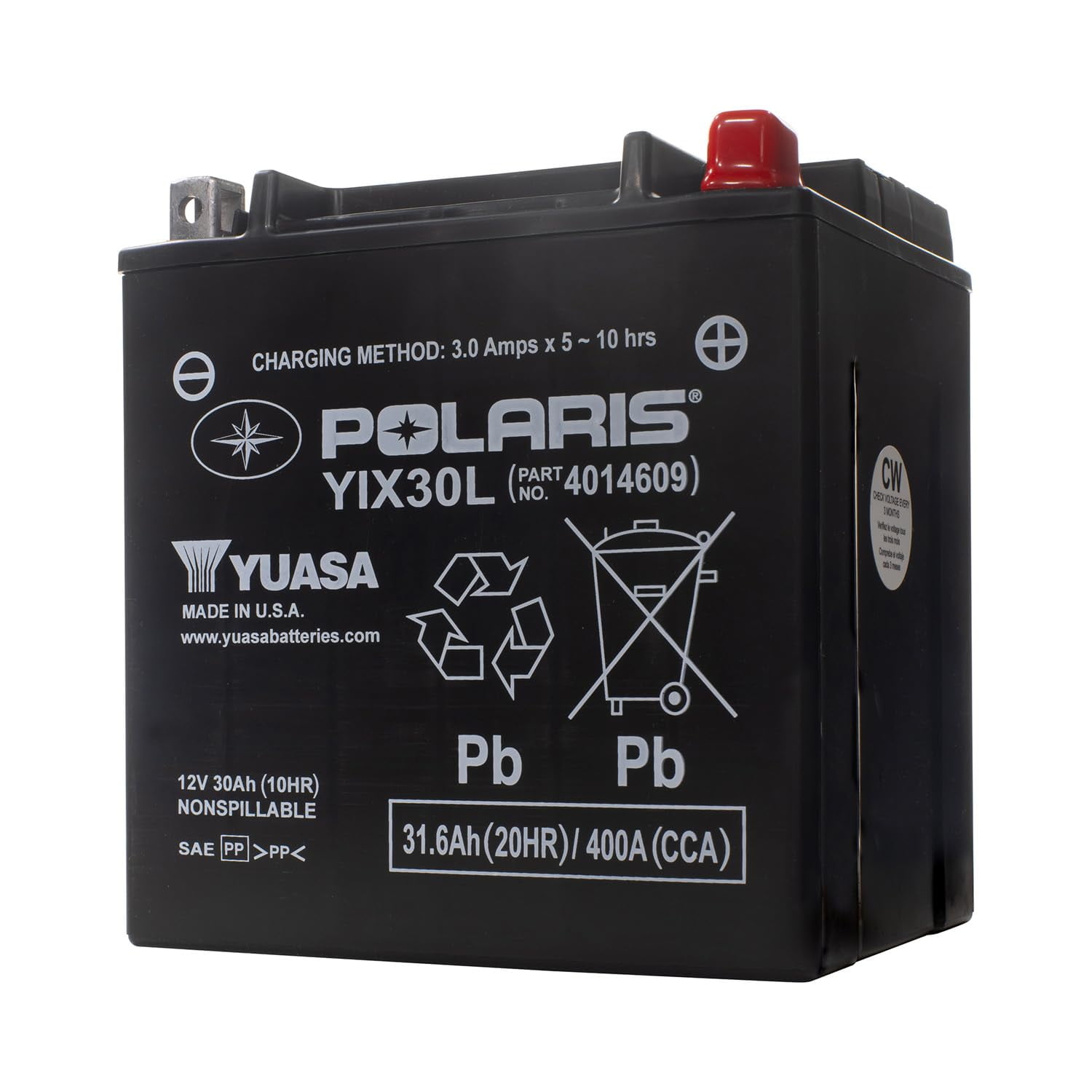 Batería Agm Polaris 12v 30ah Sellada Recargable Yix30l