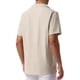 thumbnail image 3 of INSPIRE CHIC Camisas de Lino para Hombre Cuello Campamento Manga Corta Botón Abajo Camisas de Playa de Verano M Caqui, 3 of 6