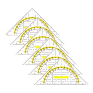 Bothyi - Juego De 6 Transportadores Cuadrados, Herramienta De Medición, Dibujo Geométrico, Regla Triangular