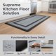 thumbnail image 2 of REGALWOVEN Geométrico Antideslizante Alfombra de Cocina Impermeable Resistente al Aceite Acolchada PVC Confort Alfombra de Piso Antideslizante Hogar Alfombras Negro 30" x 18", 2 of 6