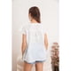 thumbnail image 2 of Blusa Polera Mujer Manga Corta Tipo Broderi Tendencia cuello V 0047, 2 of 3