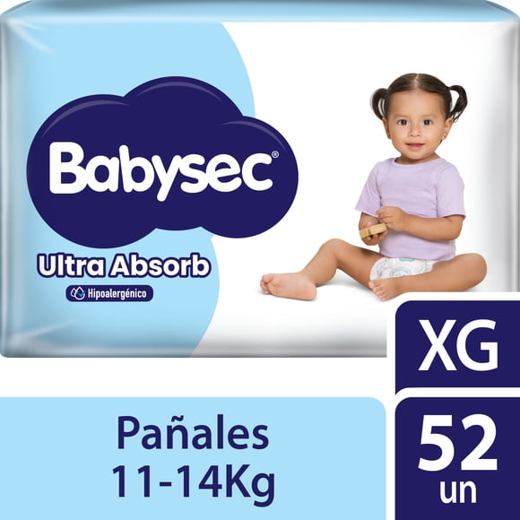 Pañales Babysec Ultra Absorb XG, 52 Un