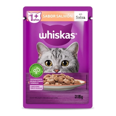 Alimento Húmedo Gato Adulto Sabor Salmón Pouch 85 G Whiskas
