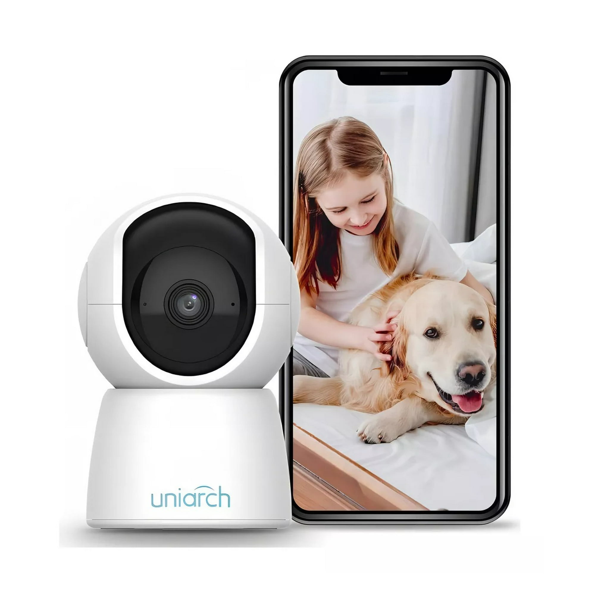 Uniarch - Cámara Wifi 360° 2mp Visión Nocturna Audio Bidireccional