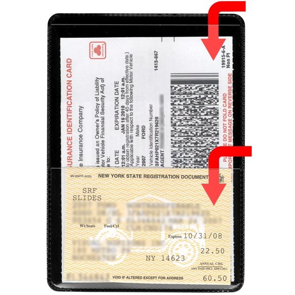 Portatarjetas STORE SMART paquete de 2 negro para seguros e identificación