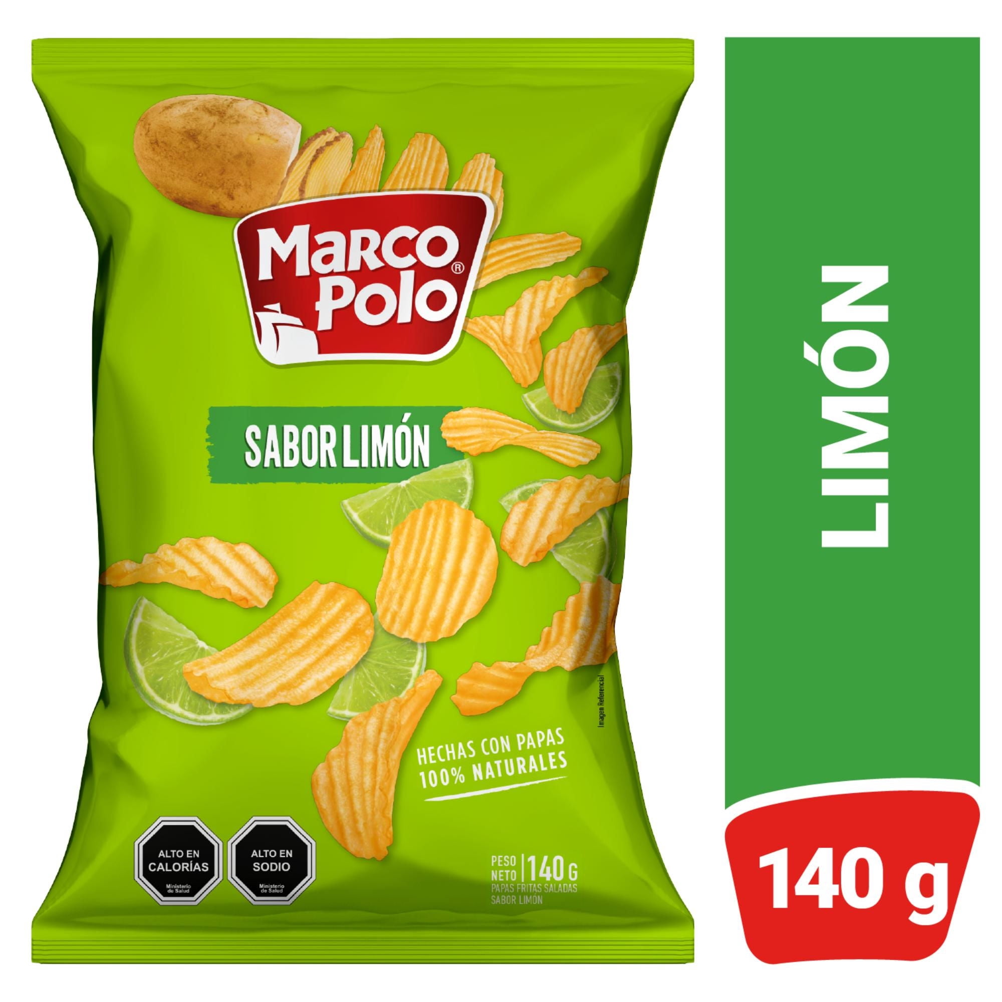 Papas Fritas Limón 140 g Marco Polo