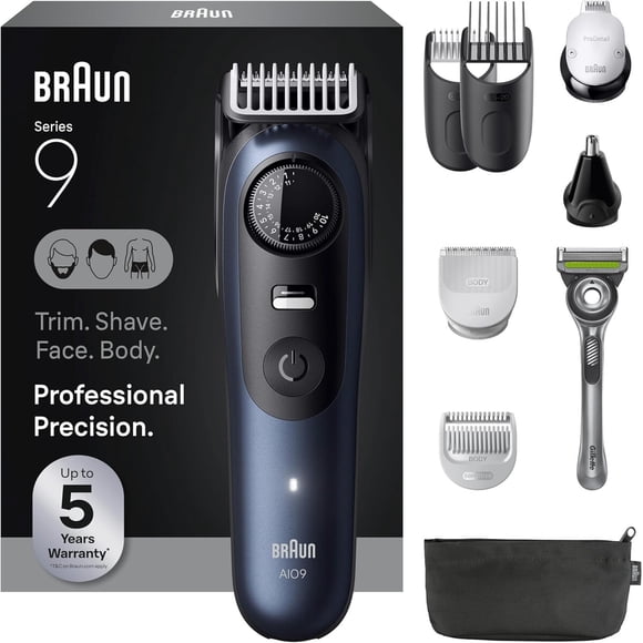 Kit Recortadora Braun Series 9 AIO9530 Inalaambrica Precisiaan