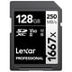 thumbnail image 1 of Tarjeta de memoria Lexar Professional 1667x 128GB SDXC UHS-II, 1 of 7