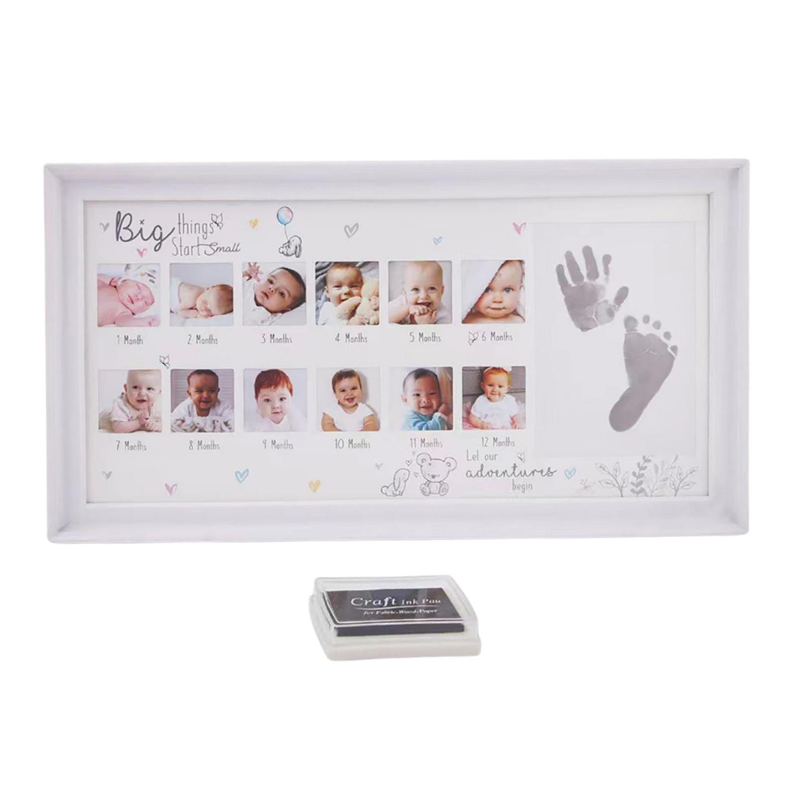 Magideal - Fotografía Para Bebé, Con Almohadilla De Tinta Año Baby Shower Niños Huella Huella De Mano Recién Nacido Exhibición Diy