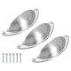 thumbnail image 1 of Tiradores de Cajón, 3Pcs 2-1/2" - Tiradores de Copa Cepillados de Aleación de Zinc con Tornillos, Manijas de Hardware para Gabinetes Tiradores de Concha para Baño Cocina (Níquel), 1 of 7