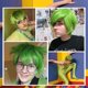 thumbnail image 4 of Peluca Aicos Corta Verde en Capas para Cosplay de Anime y Fiesta, 4 of 9