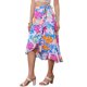 thumbnail image 4 of INSPIRE CHIC Falda de Mujer Estampado Floral Tropical Volante Lazo Autonudable Abertura Playa Hawaiana Envolvente Falda Rosa M, 4 of 6