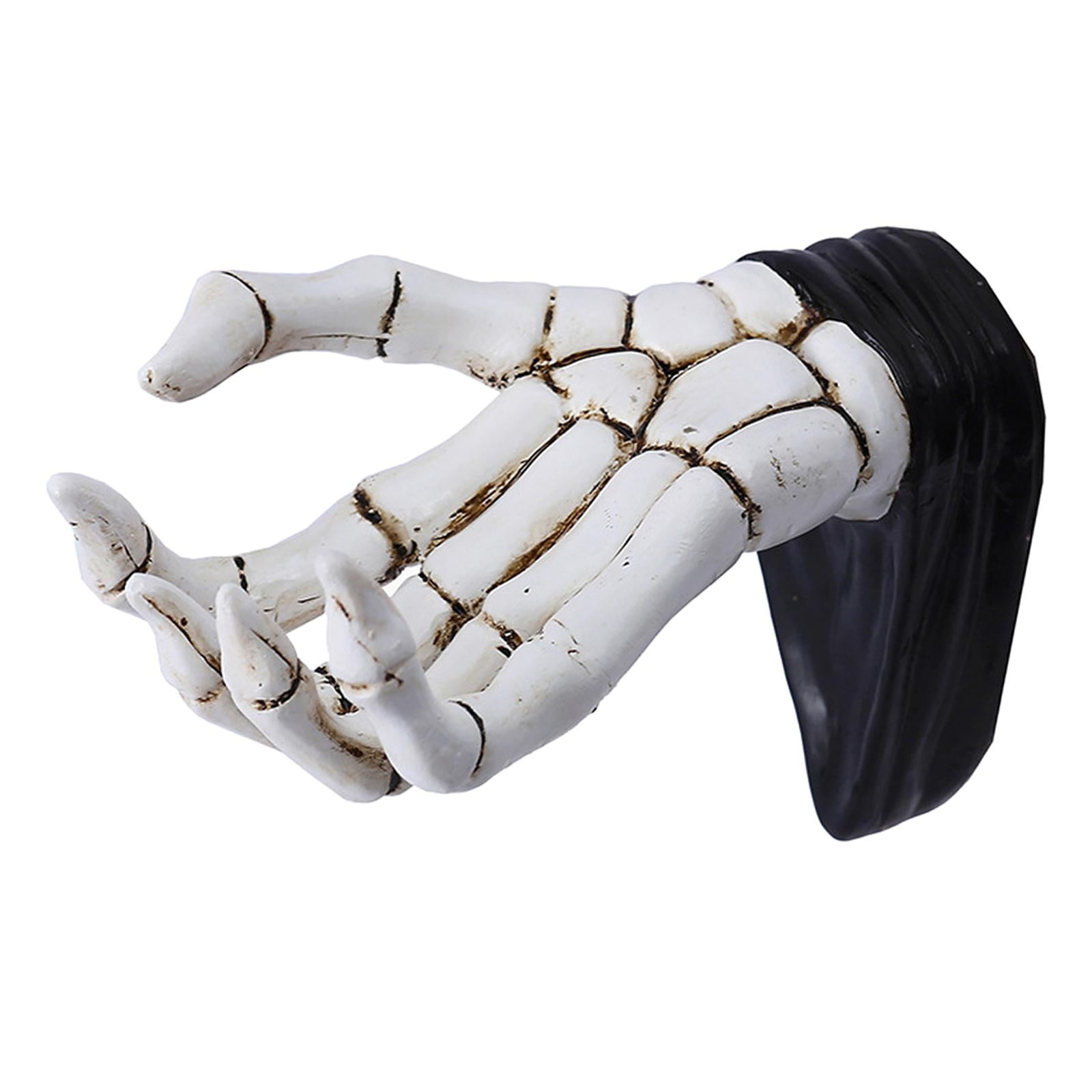 Magideal - Colgador De Pared Gótico Para Llaves De Mano, Esqueleto De Halloween, Decoración De Pared, 12,2x7,5x9,5 Cm, Llavero De Joyería Versátil Para Sala De