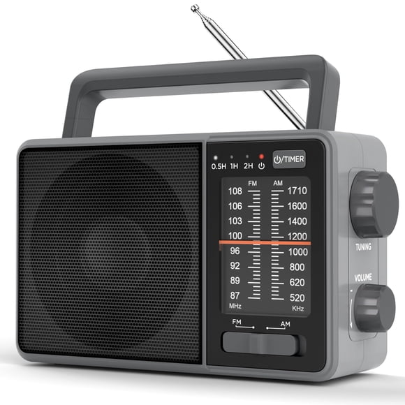 Radio DreamSky AM/FM con USB‑C y Temporizador de Apagado