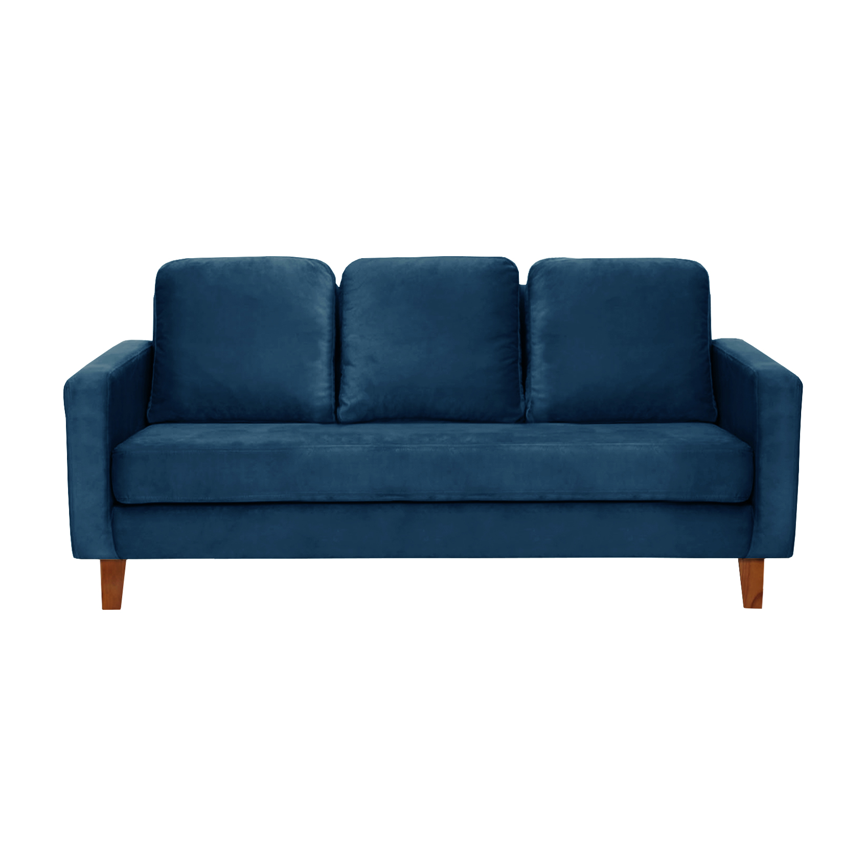 Latam Home - Sofa Venecia 3C Tela Velvet Azul Petroleo