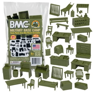 Bmc Toys - Campamento Base Militar Playset Bmc Classic Marx Con 44 Militares