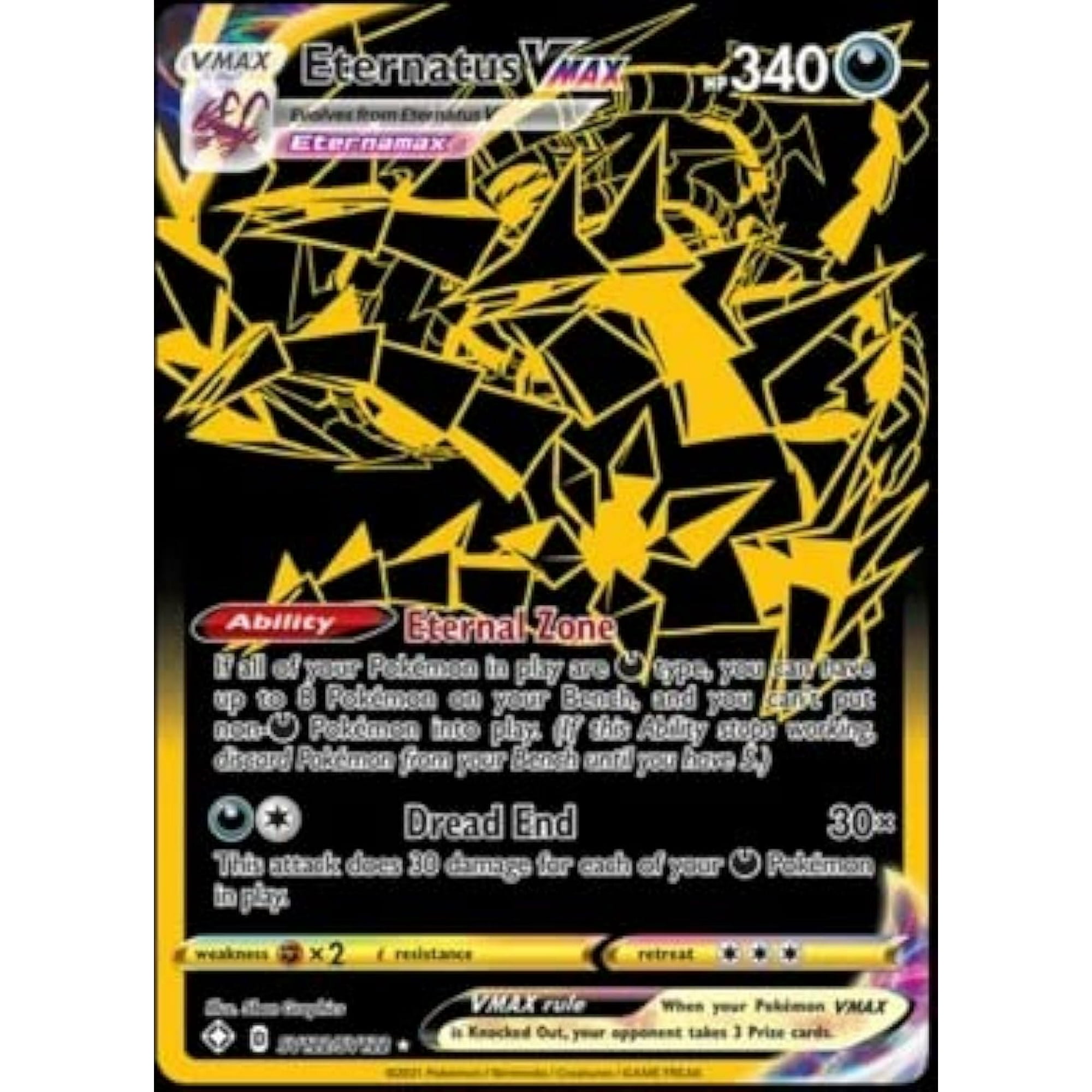 Tarjeta Coleccionable Pokémon Eternatus Vmax Sv122/sv122 Shining Fates