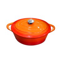 Briva - Cacerola Hierro Ovalada Naranja 42*26*13.5 Cm