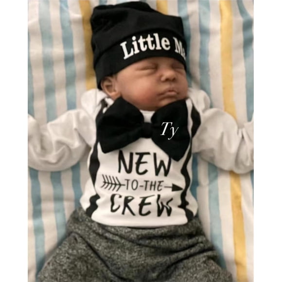 Muñeca Reborn GYCV Black Boy de 48 cm con accesorios de 1 kg, 3 o más