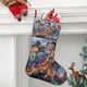 thumbnail image 2 of Archer Tema: Calcetines de Navidad, fino lino blanco para colgar en escaleras y chimenea, decoración navideña para el hogar, regalo de Navidad. 45cm × 32cm, 2 of 5