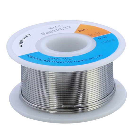 Alambre de soldadura Wayunway 63/37 de estaño/plomo con núcleo de resina fundida, 100 g
