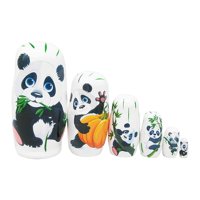 Magideal - Muñecas Rusas Matryoshka, Muñecas Anidadas, Ilustraciones Fáciles De Abrir, Regalo De Cumpleaños, Adorno, Juguetes Apilables De Madera Para Estante De