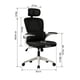 thumbnail image 5 of Silla Ergonómica Oficina Soporte Lumbar Ajustable Giratorio Blanco, 5 of 8