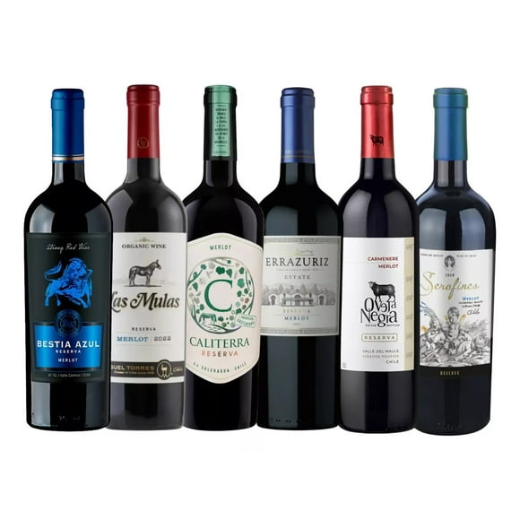Pack 6x Vinos Reserva Merlot Mix