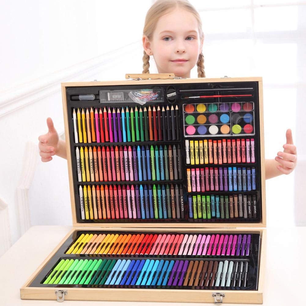 Rondon - Kit Pinceles Pintar Boligrafo Acuarela Arte Crayones 180pzas