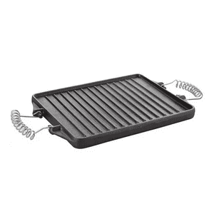 Genérico - Plancha Churrasquera Reversible De 27X21 Cm, Hierro Fundido