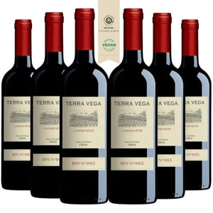 Terra Vega - 6 Vinos Carmenere, Kosher, 750 Ml, 13.5%