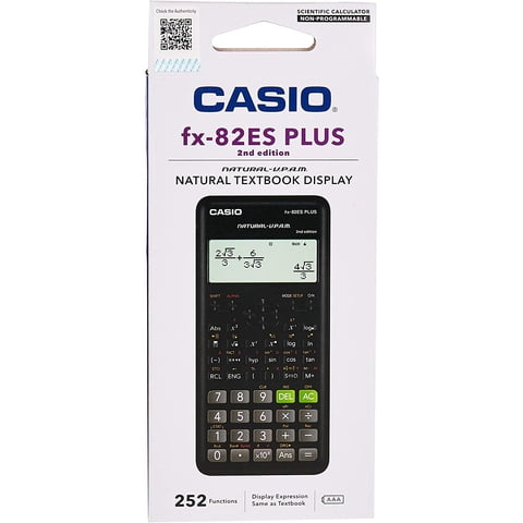 Casio Fx-82Es Fx82Es Plus Bk Display Calculadora De Cálculos Científicos Con 252 Funciones Casio Casio