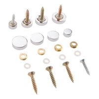 Genérica - Set 4 Tornillos Con Tapa Instalación Espejos Decorativos Multicolor