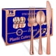 thumbnail image 1 of Juego de cubiertos desechables Stock Your Home, 75 piezas, oro rosa, 1 of 9