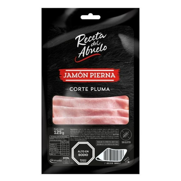 Jamón Pierna De Cerdo Corte Pluma Tradicional, 125 g
