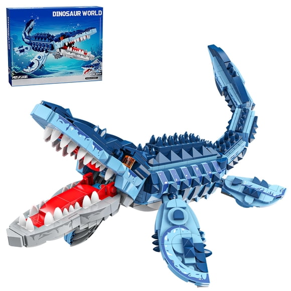 Set de construcción GHQYTPR Mosasaurio Dinosaurio de 805 piezas con caja
