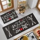 thumbnail image 3 of Juego de alfombras de cocina JWXCBIM Farmhouse, negro y blanco, 2 piezas absorbentes, 3 of 7